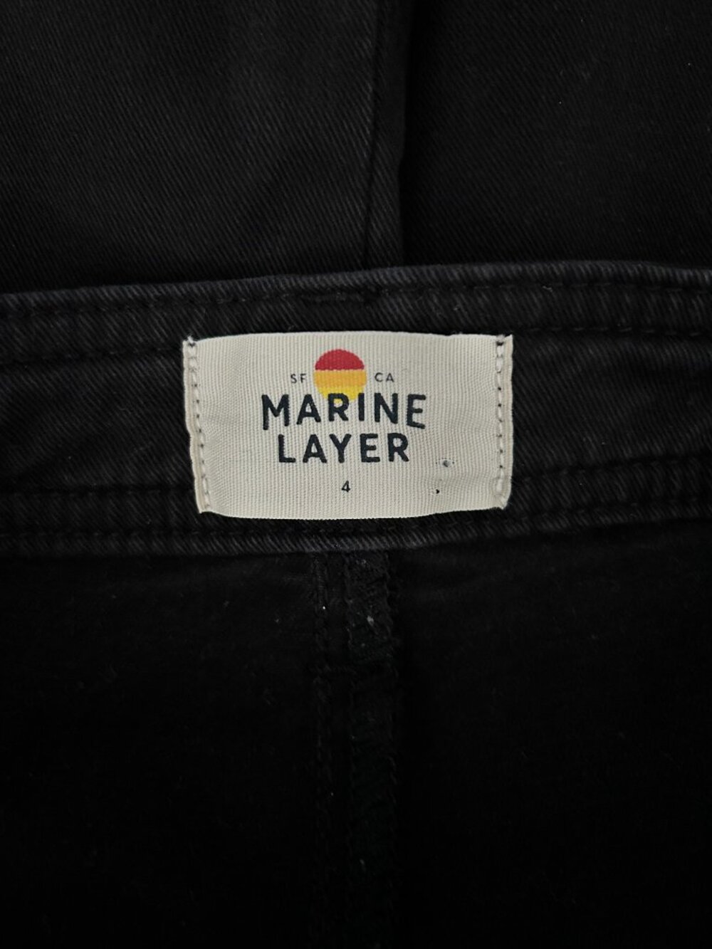 Marine Layer Bridget Wide Leg Crop Pants Black High Rise Size 4 - Picture 6 of 10